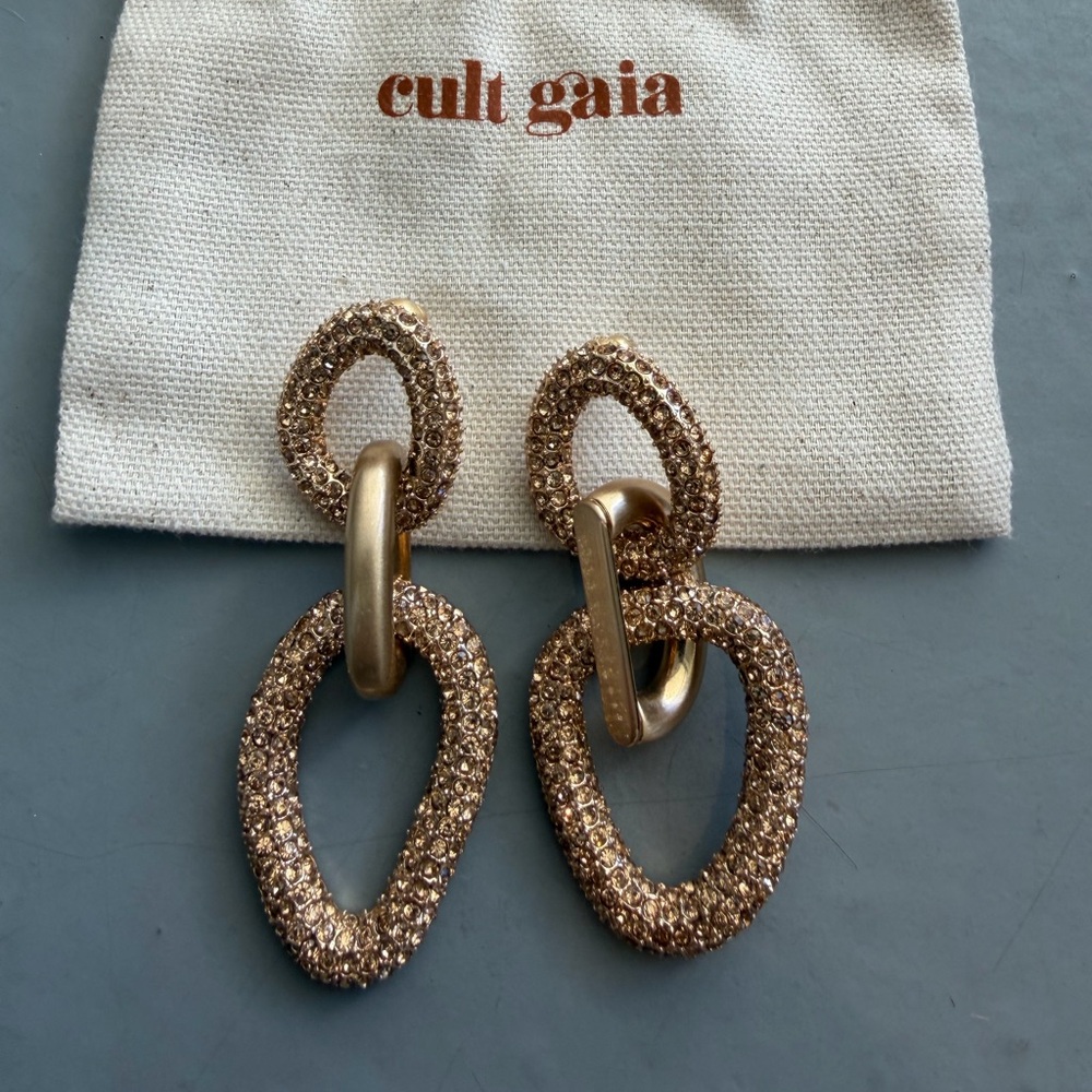 Cult Gaia Sparkling Gold Earrings